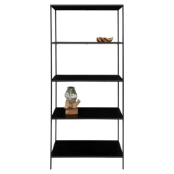 Vita bokhylle 5 hyller sort 80 x 36 x 170 cm
