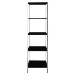 Vita bokhylle 5 hyller sort 51 x 36 x 170 cm
