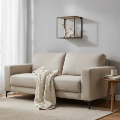 Vita vegghylle eikelook sort ramme 36 x 36 cm