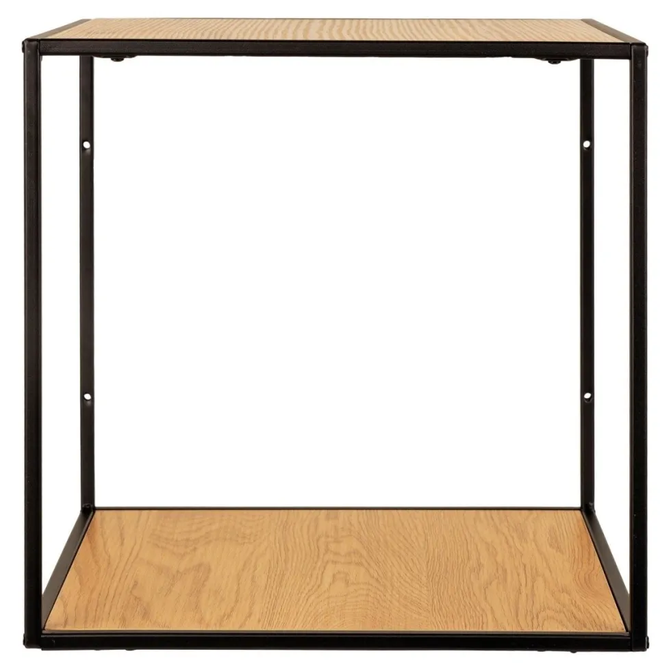 Vita vegghylle eikelook sort ramme 36 x 36 cm