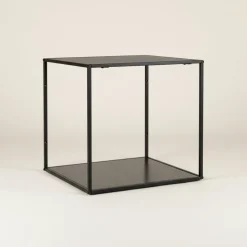 Vita vegghylle svart sort ramme 36 x 36 cm