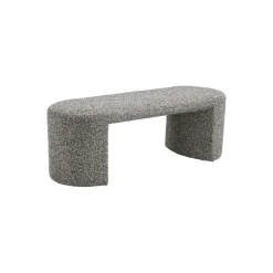 Westport benk bouclé grå 120 x 45 x 44 cm